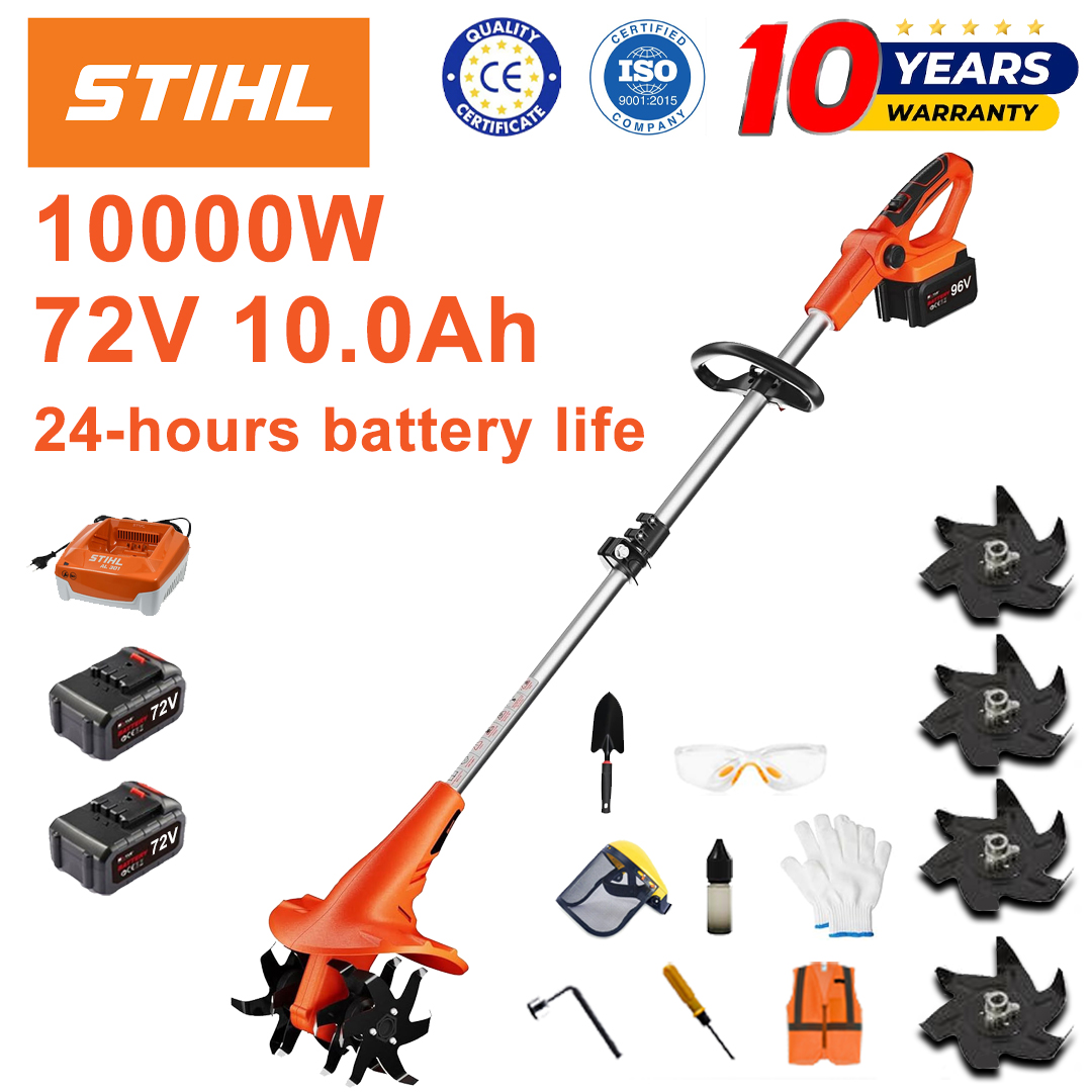 (Výdrž baterie: 24 hodin) Pluh 10000W + lithiová baterie 72V 10,0Ah *2 + rychlonabíječka *1 + lopata *1 + radlice pluhu *4 + různé příslušenství